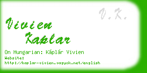 vivien kaplar business card