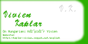 vivien kaplar business card